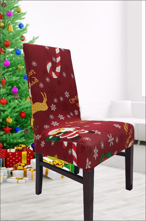 FUNDAS DE SILLA DE COMEDOR ELASTICAS NAVIDAD PACK 4, 6 U 8 unidades