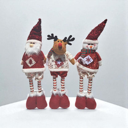 FAMILIA NAVIDEÑA PATAS LARGAS CON LUCES