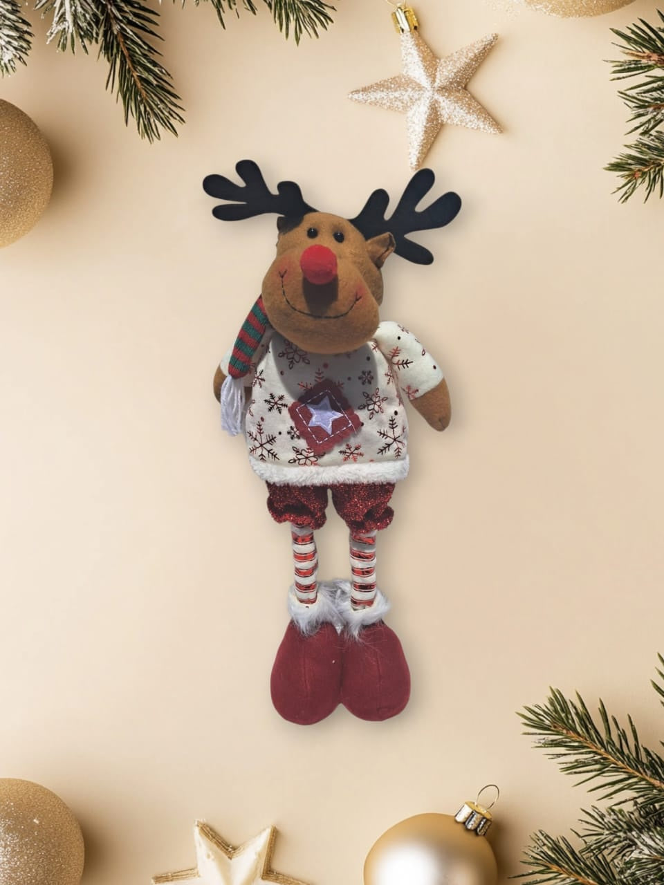 FAMILIA NAVIDEÑA PATAS LARGAS CON LUCES