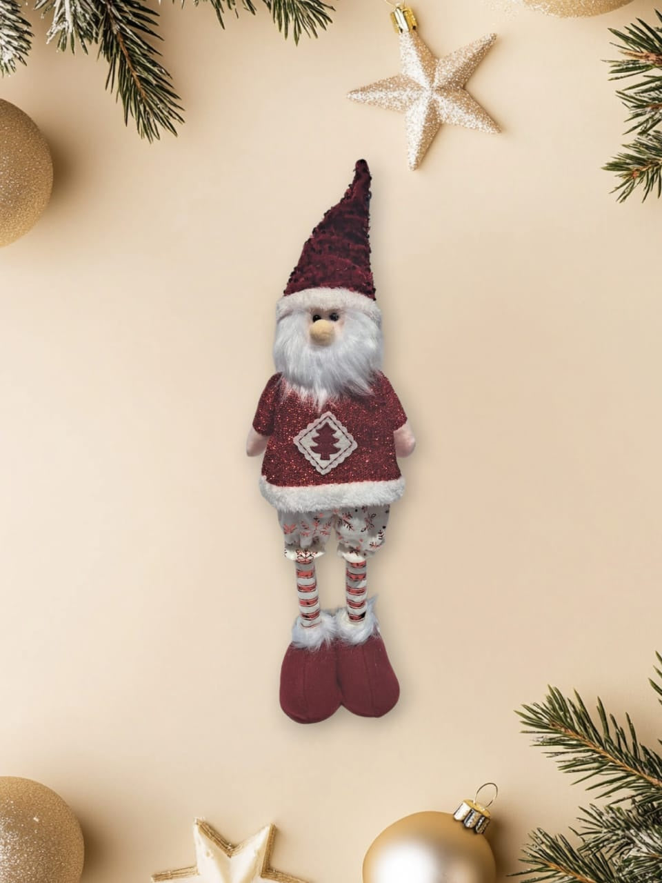 FAMILIA NAVIDEÑA PATAS LARGAS CON LUCES